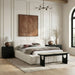 Canovia - Solid Wood And Faux Cane Bench - Simple Home Plus
