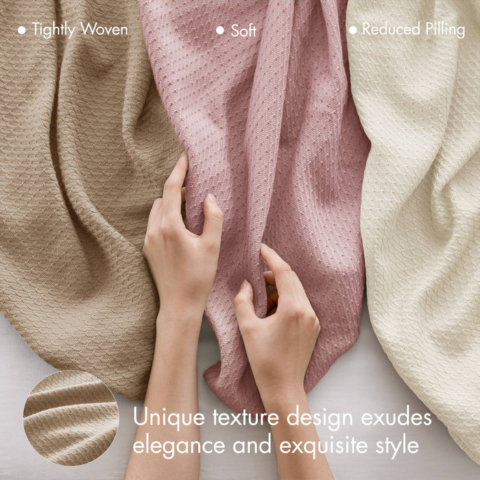 Egyptian Cotton - Twin Blanket - Khaki - Simple Home Plus