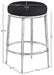 Ferro - Upholstered Backless Counter Stool With Brushed Silver Base - Simple Home Plus
