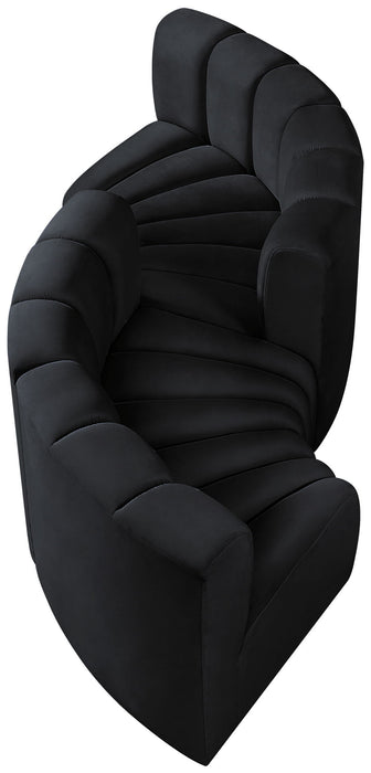 Arc - Velvet 4 Piece Curved Modular Sofa - Simple Home Plus