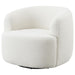 Hudson - Faux Sheepskin Upholstered Swivel Chair - Natural - Simple Home Plus