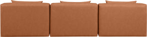 Cube - Modular 3 Piece Armless Sofa - Cognac - Simple Home Plus