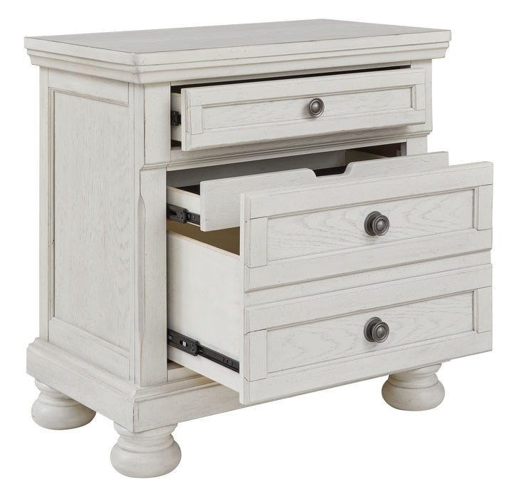 Robbinsdale - Antique White - Two Drawer Night Stand - Simple Home Plus