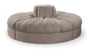 Rummi - Round Velvet Performance Fabric Upholstered 4 Piece Modular Sofa - Simple Home Plus