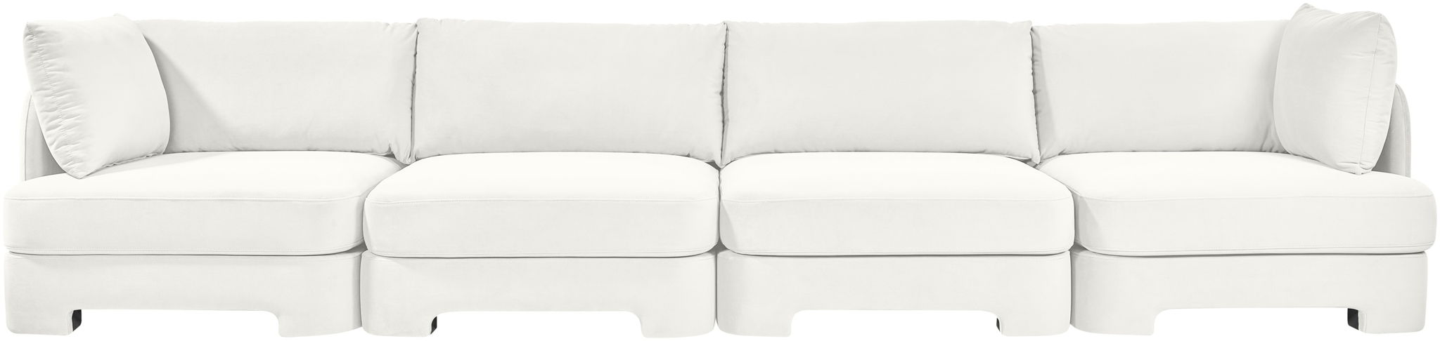 Hammond - Velvet Performance Fabric Upholstered 4 Piece Sofa - Simple Home Plus