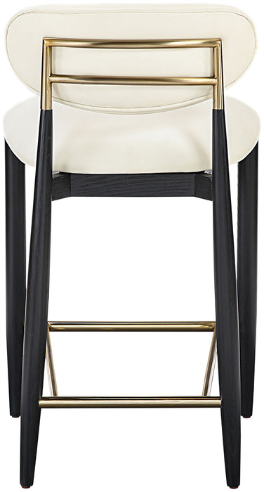 Riccio - Stool - Black And Gold Frame - Simple Home Plus