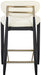 Riccio - Stool - Black And Gold Frame - Simple Home Plus