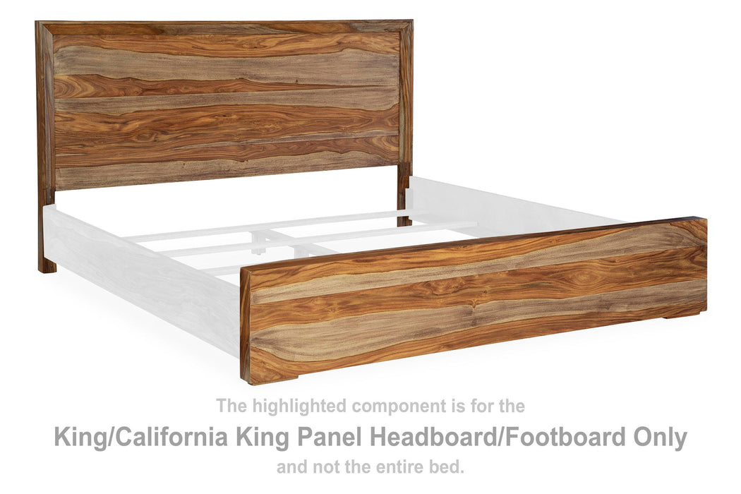 Dressonni - King/California King Panel Headboard/Footboard - Brown - Simple Home Plus