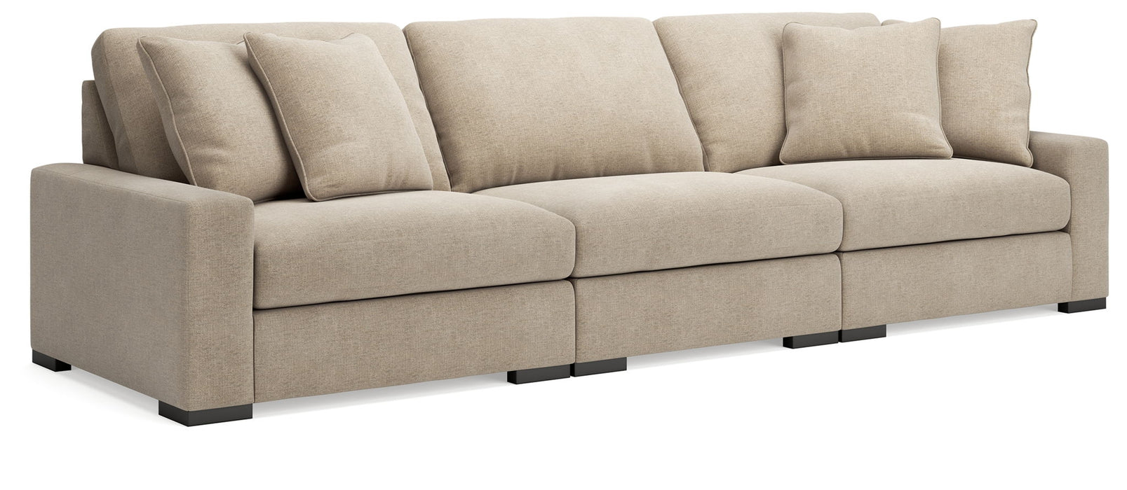 Calden - 3-Piece Sectional Sofa - Oatmeal - Simple Home Plus
