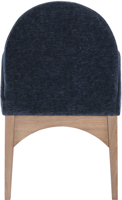 Waldorf - Chenille Dining Arm Chair With Natural Legs - Simple Home Plus