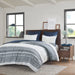 Mila - King 3 Piece Comforter Set With Tufting - Navy - Simple Home Plus
