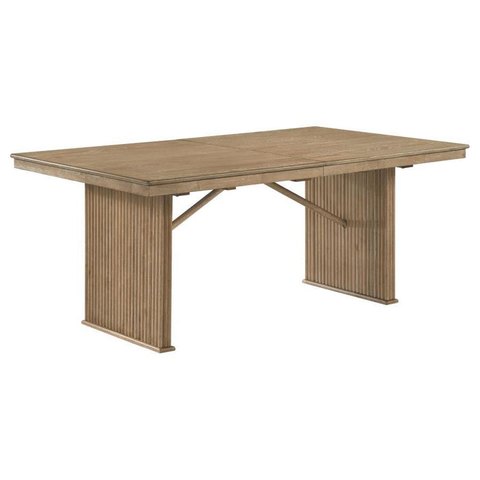 Adina - Extension Dining Table - Distressed Light Brown - Simple Home Plus
