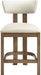 Lavrin - Vegan Leather Upholstered Counter Stool (Set of 2) - Walnut Base - Simple Home Plus