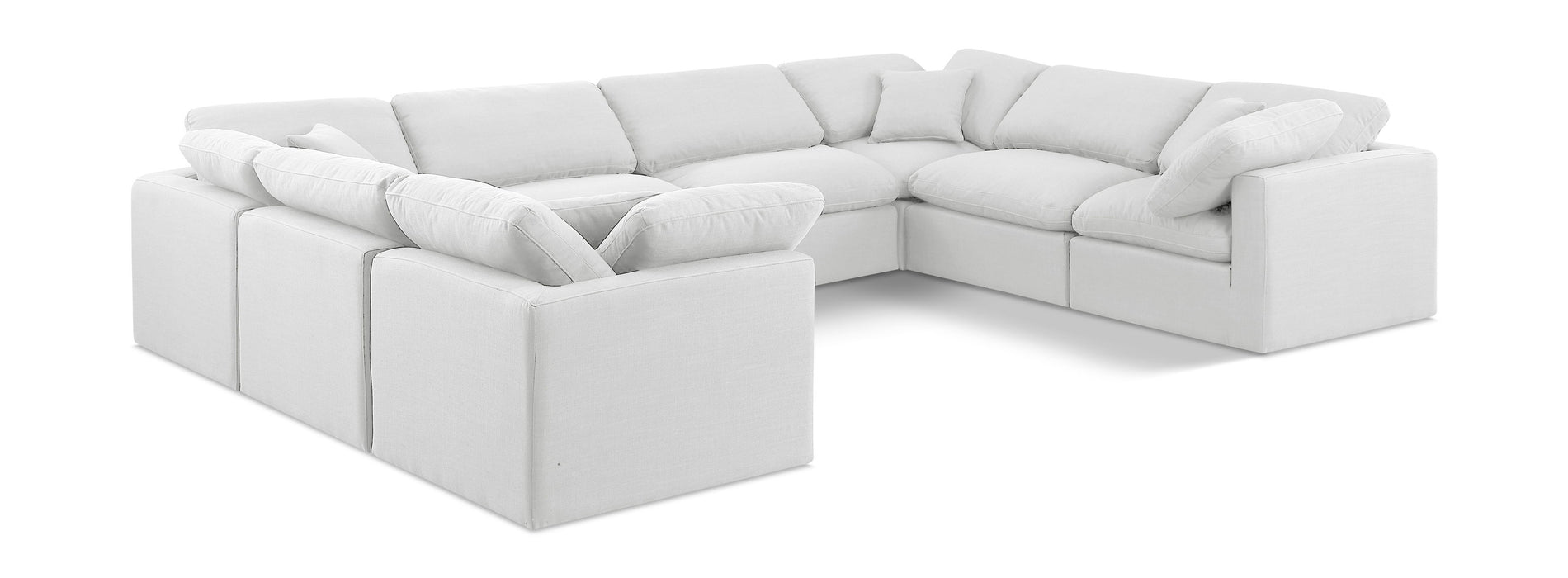 Indulge - Linen 8 Piece Modular Sectional - White - Simple Home Plus