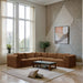 Shaggy - Fabric 5 Piece Modular Corner Sectional - Simple Home Plus