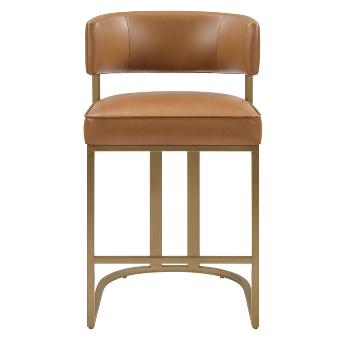 August - Upholstered Counter Stool - Brown