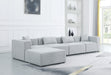 Cube - Linen 5 Piece Modular Sectional With Chaise - Simple Home Plus