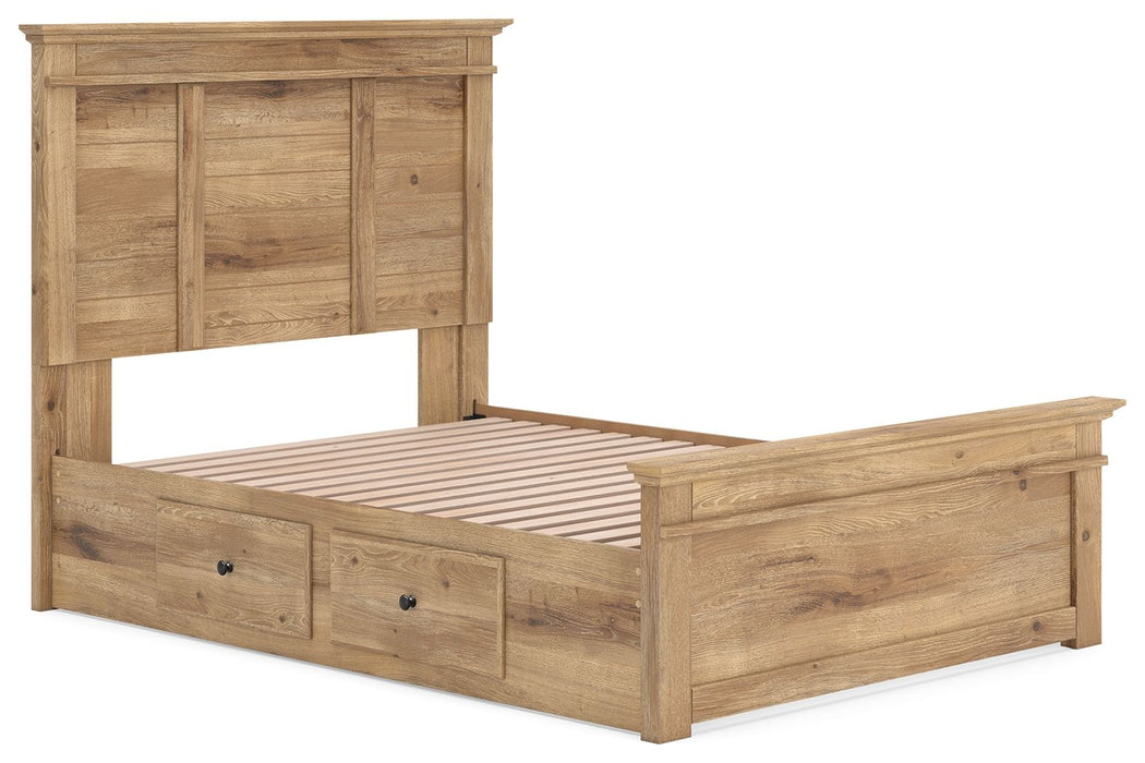 Makidern - Panel Storage Bed With 2 Under Bed Storage Units - Simple Home Plus