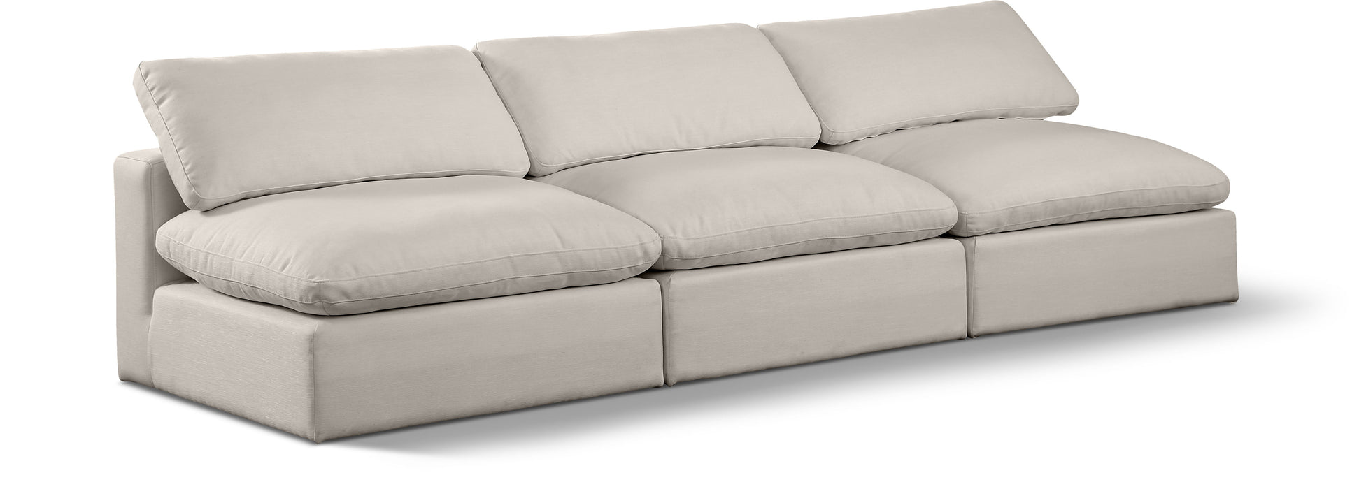 Comfy - Linen Modular Armless Sofa 3 Seats - Simple Home Plus