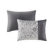 Emilia - 12 Piece Jacquard Comforter Set With Bed Sheets - Pearl Silver - Simple Home Plus