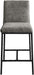 Reeves - Chenille Fabric Upholstered Counter Stool (Set of 2) - Black Base - Simple Home Plus