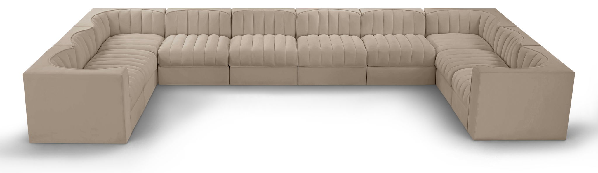 Rummi - Velvet Performance Fabric Upholstered 10 Piece Modular Sectional - Simple Home Plus