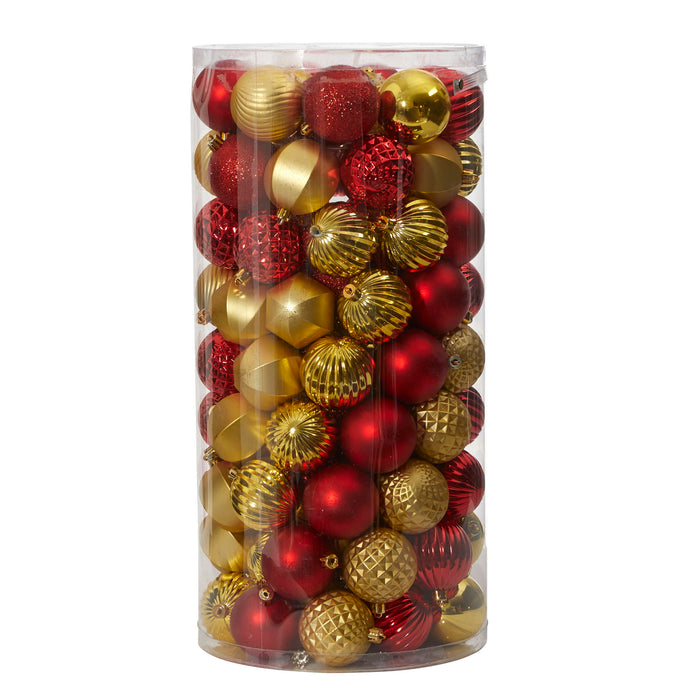 Holiday Shatterproof 101 Count Xmas Tree Ornament Set 60mm