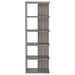 Harrison - 5-Shelf Bookshelf - Weathered Gray - Simple Home Plus