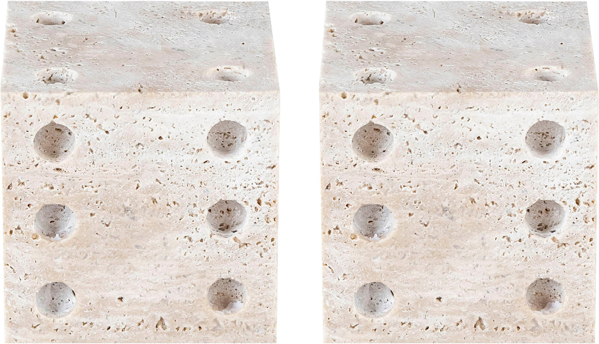 Dice - Travertine Decorative - Natural - Simple Home Plus