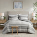 Rhodes - 3 Piece Stripe Duvet Cover Set - Gray - Simple Home Plus
