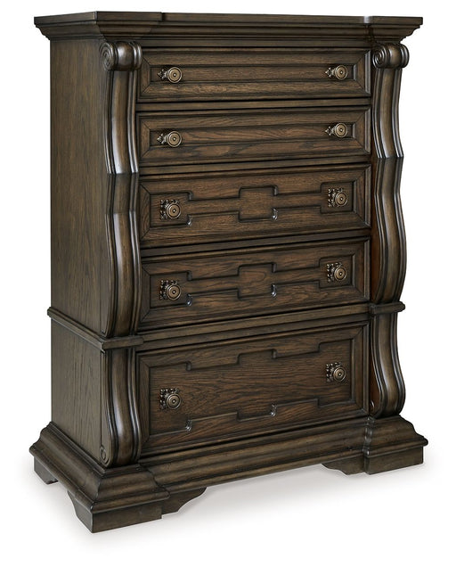 Maylee - Dark Brown - Five Drawer Chest - Simple Home Plus
