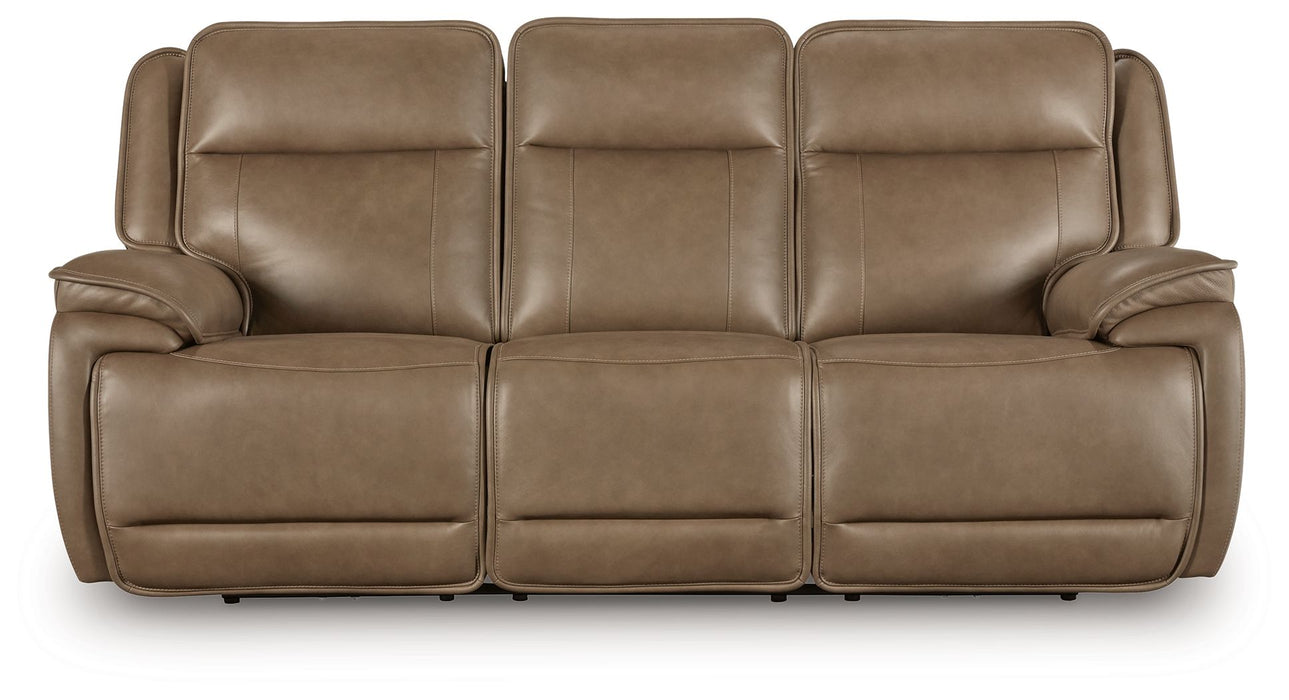 Glencroft - Power Reclining Sofa With Adjustable Headrest - Sahara - Simple Home Plus