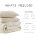 Kyla - King/California King Double Diamond Quilted Teddy Comforter Set - Ivory - Simple Home Plus