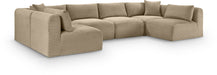 Shaggy - Fabric 6 Piece Modular U-Shaped Armless Sectional - Simple Home Plus