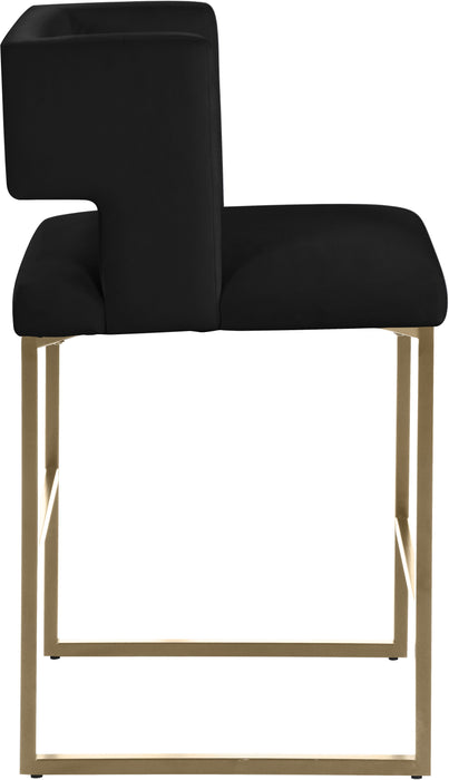Caleb - Counter Stool with Gold Legs (Set of 2) - Simple Home Plus