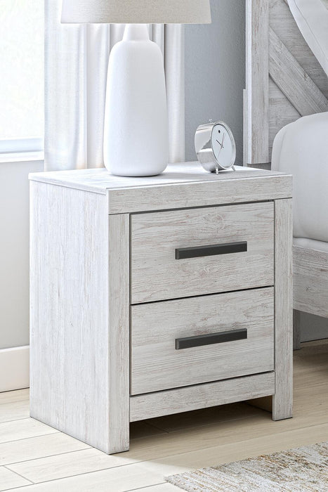Cayboni - Two Drawer Night Stand - Whitewash - Simple Home Plus
