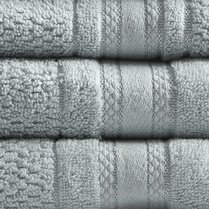 Adrien - 6 Piece Towel Set - Silver - Simple Home Plus
