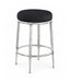 Ferro - Upholstered Backless Counter Stool With Brushed Silver Base - Simple Home Plus