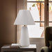 Veluna - Textured Table Lamp With Fluted Fabric Shade - White - Simple Home Plus