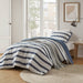 Merritt - Twin/Twin Long Yarn-Dyed Striped Comforter - Blue - Simple Home Plus