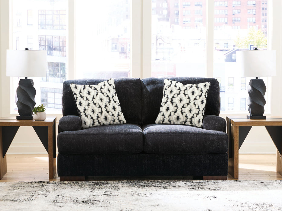 Whitmore Manor - Loveseat - Black Pearl - Simple Home Plus