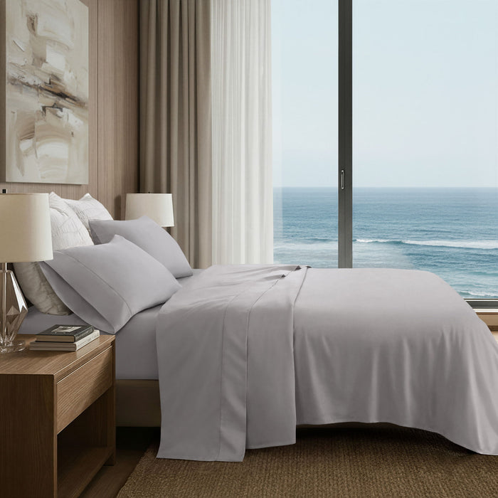 Elina Supima - 4 Piece Queen Sheet Set - Gray