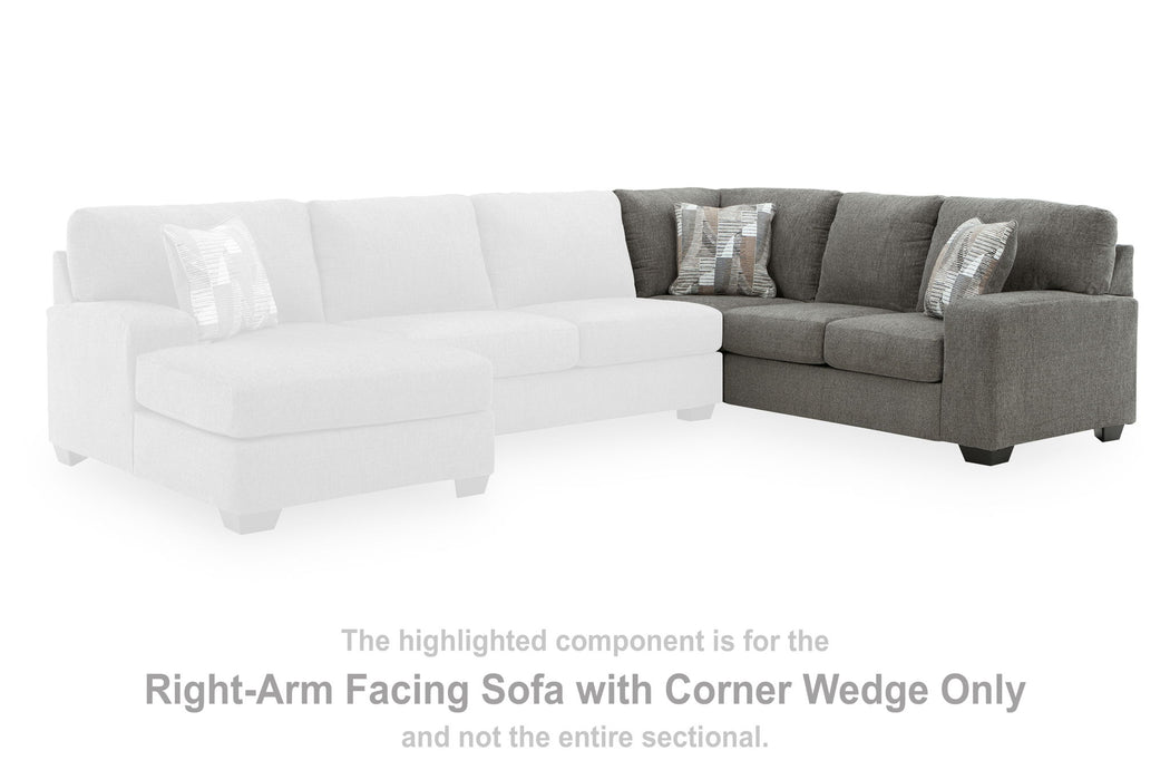 Clarington - RAF Sofa With Corner Wedge - Greystone - Simple Home Plus