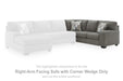 Clarington - RAF Sofa With Corner Wedge - Greystone - Simple Home Plus