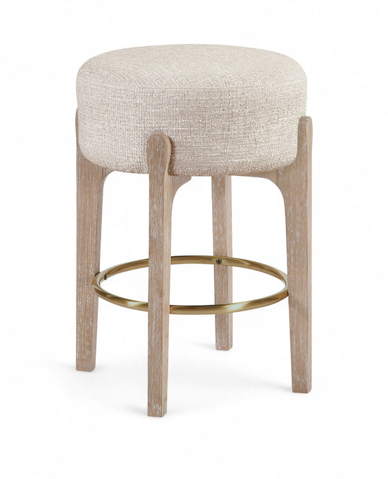 Torino - Backless Counter Stool With Brushed Natural Base (Set of 2) - Simple Home Plus