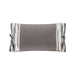 Hanae - Embroidered Oblong Decorative Pillow - Gray - Simple Home Plus