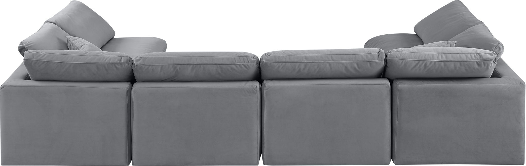 Indulge - Velvet 6 Piece Modular U-Shaped Sectional - Simple Home Plus