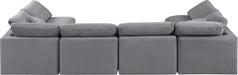 Indulge - Velvet 6 Piece Modular U-Shaped Sectional - Simple Home Plus