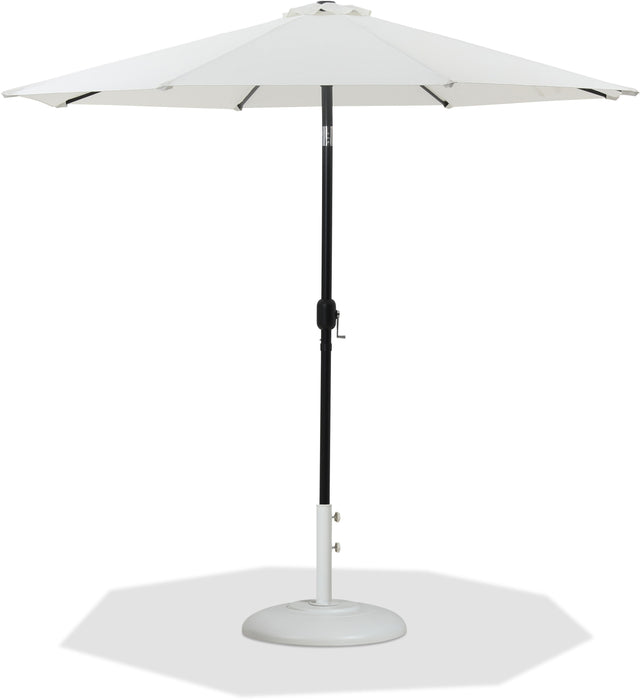Fiji - Aluminum Patio Umbrella With Round White And Black Base - Simple Home Plus