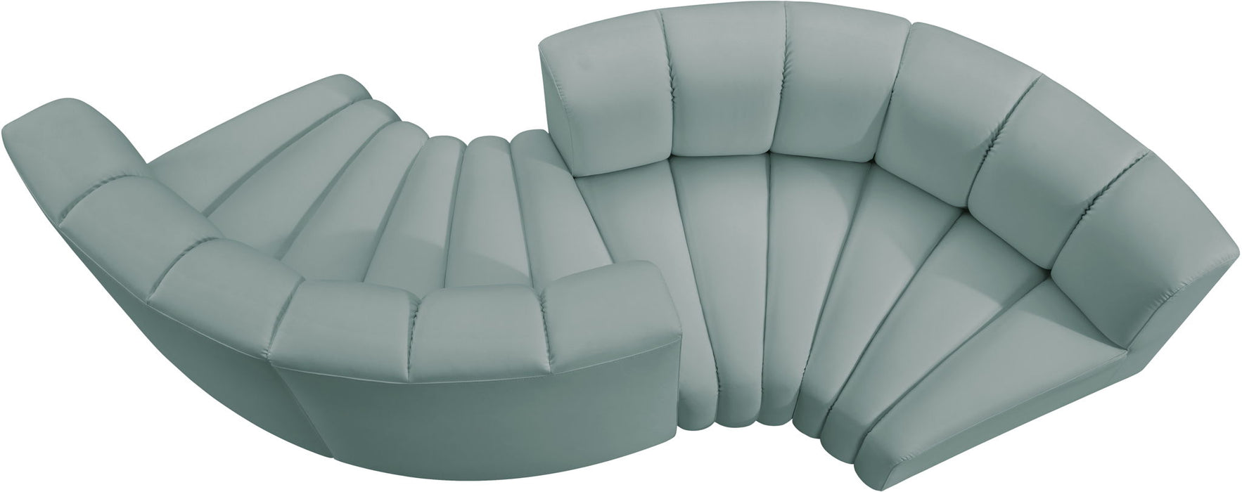 Arc - Faux Leather 4 Piece Curved Modular Sofa - Simple Home Plus